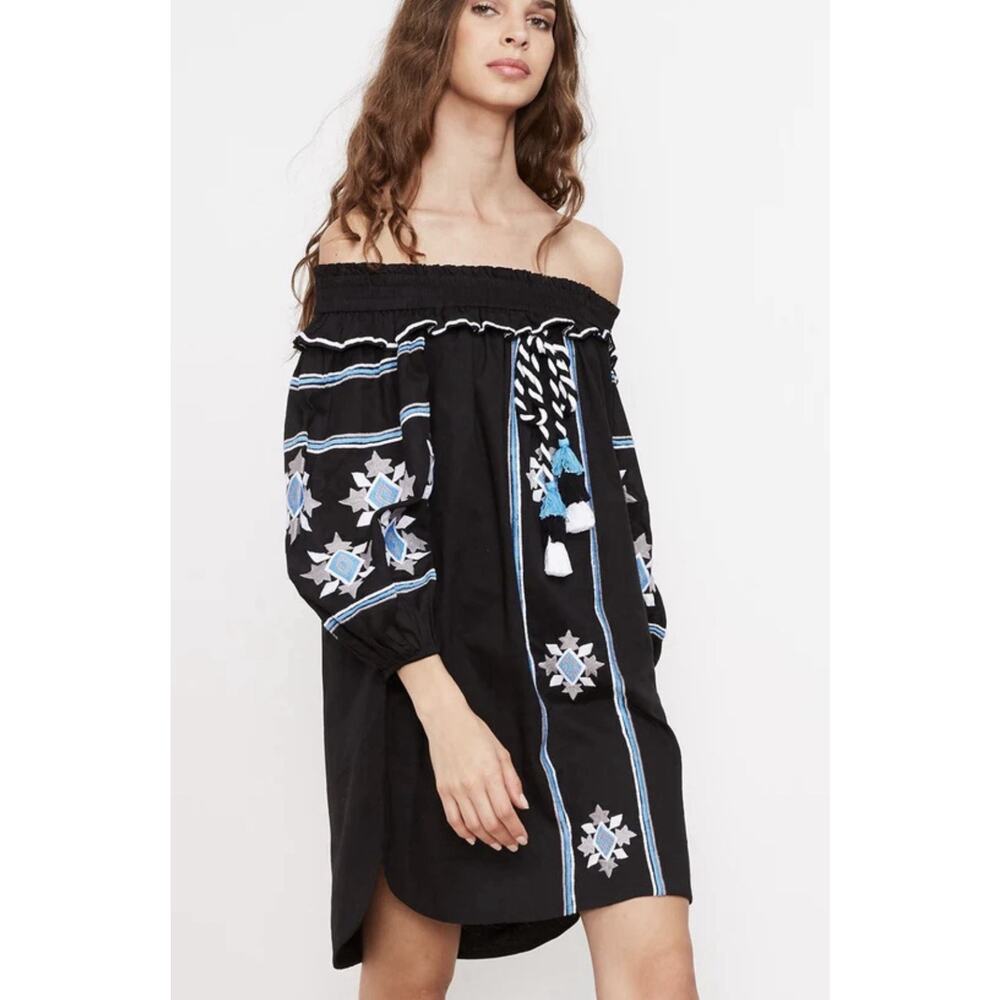 MISA Los Angeles Natalie off-the-shoulder shift dress Size S